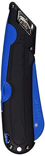 COSCO 091508 Easycut Cutter Knife w/Self-Retracting Safety-Tipped Blade, Black/Blue(Limited edition)