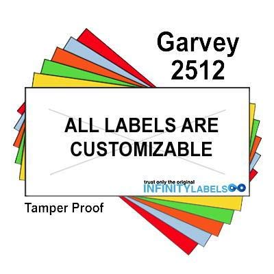 200,000 Garvey 2512 compatible White General Purpose Labels for G-Series 25-8. G-Series 25-9, G-Series 25-10 Price Guns. Full Case + 20 ink rollers. WITH Security Cuts.