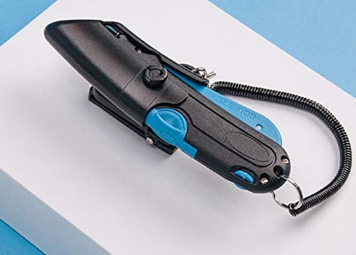 COSCO 091524 Box Cutter Knife w/Shielded Blade- Black/Blue