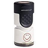 COS030725 Accustamp Pre-Inked, Round, Smiley Face, 5/8, Red