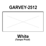 200,000 Garvey 2512 compatible White General Purpose Labels for G-Series 25-8. G-Series 25-9, G-Series 25-10 Price Guns. Full Case + 20 ink rollers. WITH Security Cuts.