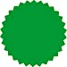 2 Inch Blank Embosser Seals - Green (500 Pack)