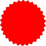 2 Inch Blank Embosser Seals - Red (300 Pack)
