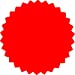 2 Inch Blank Embosser Seals - Red (500 Pack)