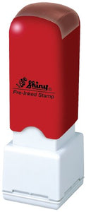 Shiny Star Square Stock Stamp, Red (HS007)