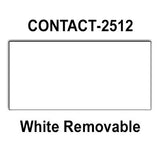 200,000 Contact 2512 compatible White Removable Labels to fit the Contact 25-8, Contact 25-9 Price Guns. Full Case + includes 20 ink rollers.