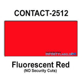 200,000 Contact 2512 Compatible Fluorescent Red General Purpose Labels for Contact 25-8, Contact 25-9 Price Guns. Full Case + 20 Ink Rollers. NO Security cuts.