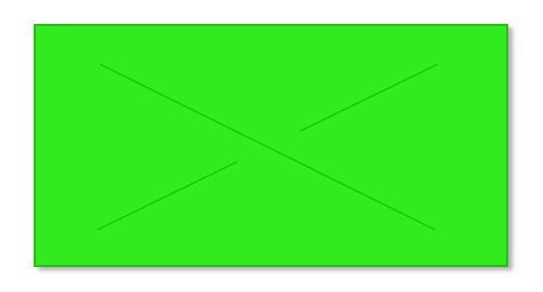 Gx3719 fluorescentes etiquetas verdes en blanco (3719 a 10.760), 5 rollos por la manga