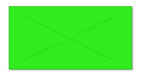 Gx3719 fluorescentes etiquetas verdes en blanco (3719 a 10.760), 5 rollos por la manga
