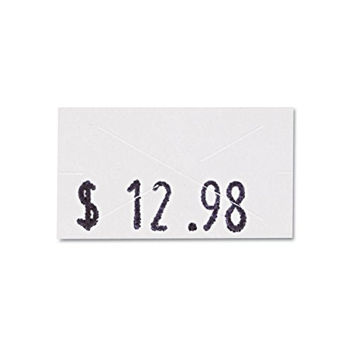 Garvey One-Line Pricemarker Labels, 7/16 x 13/16 Inches, White, 1200/Roll, 3 Rolls/Box (090944)