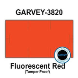 255,000 GENUINE GARVEY 1910 Fluorescent Red General Purpose Labels: full case - 15 ink rollers - tamper proof security cuts [compatible with Monarch Price Guns]