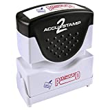 ACCU-STAMP2 Message Stamp with Shutter, 2-Color, POSTED, 1-5/8" x 1/2" Impression, Pre-Ink, Red and Blue Ink (035521)