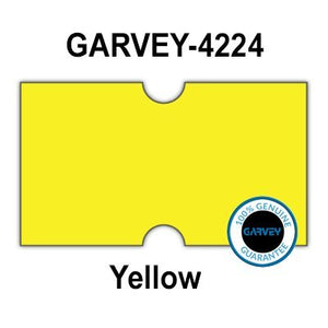 240,000 Genuine GARVEY 2112 Yellow General Purpose Labels: Full case - no Security cuts [Compatible with Motex MX-5500, Towa 1 Line, Jolly, Hallo, Freedom and Impressa 2112 Punch Hole (PH) Labelers]