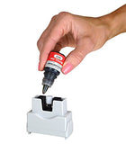 ACCU-STAMP2 Message Stamp with Shutter, 1-Color, SCANNED, 1-5/8" x 1/2" Impression, Pre-Ink, Red Ink (035605)