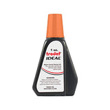 Trodat 52730 Ideal Premium Replacement Ink for Use with Most Self Inking and Rubber Stamp Pads, 1oz, Orange