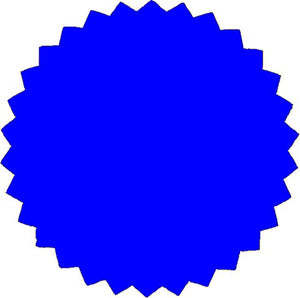 2 Inch Blank Embosser Seals - Blue (500 Pack)