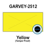 200,000 GENUINE GARVEY 2512 Yellow General Purpose Labels: full Case - 20 ink rollers - no security cuts