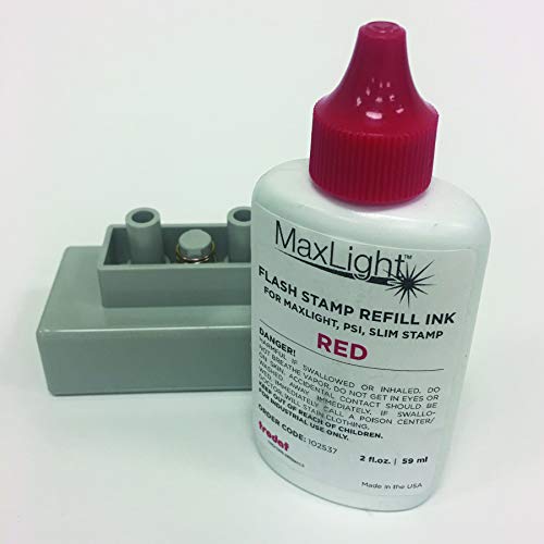 Trodat ML2OZ-RED Maxlight Refill Ink 2oz Bottle Color Red