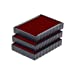 Trodat Replacement Ink Cartridge 6/4750 - pack of 3 Color red