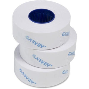 090947 Garvey Contact Labelers 1-Line White Labels - 0.44" Width x 0.81" Length - 16 / Box - Rectangle - 1200/Roll - Paper - White