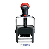 Heavy Duty Self-Inking Date Stamp, Day-Month-Year (23 DEC 2024) European - Military Date Format, Blue Ink