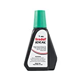 Trodat 45216 Ideal Premium Replacement Ink for Use with Most Self Inking and Rubber Stamp Pads, 1oz, Green