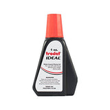 Trodat 45174 Ideal Premium Replacement Ink for Use with Most Self Inking and Rubber Stamp Pads, 1oz, Red