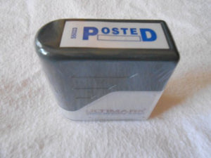 Posted Stock Message Stamp 3/8" X 1-3/8"