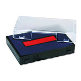 U. S. Stamp & Sign T5440 Dater Replacement Ink Pad, 1.125 Inches Width x 2 Inches Depth, Red/Blue (P5440BR)