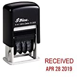Shiny Self-Inking Rubber Date Stamp - Received - S-303 - RED Ink (42511-R-RECEIVED)
