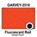 160,000 GENUINE GARVEY 2516 Fluorescent Red General Purpose Labels: full case - 20 ink rollers - tamper proof security cuts