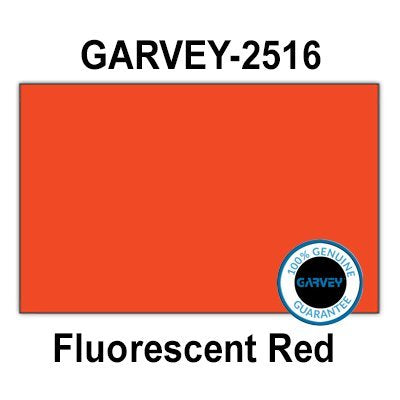 160,000 GENUINE GARVEY 2516 Fluorescent Red General Purpose Labels: full case - 20 ink rollers - no security cuts