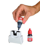 ACCU-STAMP2 Message Stamp with Shutter, 2-Color, FILE, 1-5/8" x 1/2" Impression, Pre-Ink, Blue and Red Ink (035534)