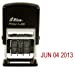 Shiny Self-Inking Rubber Date Stamp - S-400 - RED Ink (42516-R)