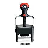 Heavy Duty Self-inking Date Stamp, Day-Month-Year (23 DEC 2024) European - Military Date Format (Black)