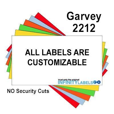220,000 Garvey 2212 Compatible White General Purpose Labels for G-Series 22-6, G-Series 22-7, G-Series 22-8 Price Guns. Full Case + 20 Ink Rollers. NO Security cuts.
