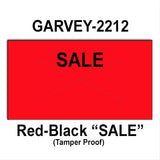 220,000 Garvey compatible 2212 "Sale" Fluorescent Red General Purpose Labels to fit the G-Series 22-6, G-Series 22-7, G-Series 22-8 Price Guns. Full Case + includes 20 ink rollers.