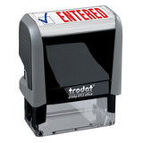 Entered Trodat Printy 4912 Self-Inking Two Color Stock Message Stamp