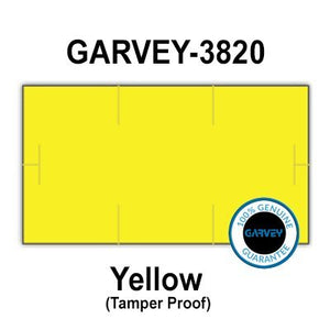 510,000 (2 Cases) GENUINE GARVEY 1910 Yellow General Purpose Labels: Tamper proof security cuts [compatible with Monarch Price Guns]