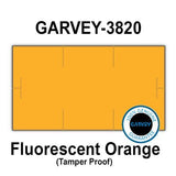 255,000 Genuine GARVEY 1910 Fluorescent Orange General Purpose Labels: Full case - 15 Ink Rollers - Tamper Proof Security cuts [Compatible with Monarch Price Guns]