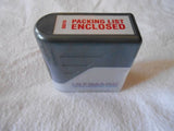 Packing List Enclosed Stock Message Stamp 3/8" X 1-3/8"