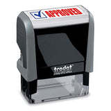 Approved Trodat Printy 4912 Self-Inking Two Color Stock Message Stamp