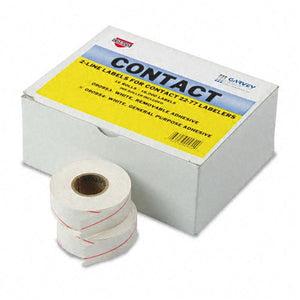 Garvey : Two-Line Pricemarker Labels, 5/8 x 13/16, White, 1000/Roll, 16 Rolls per Box -:- Sold as 2 Packs of - 16 - / - Total of 32 Each