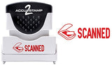 ACCU-STAMP2 Message Stamp with Shutter, 1-Color, SCANNED, 1-5/8" x 1/2" Impression, Pre-Ink, Red Ink (035618)