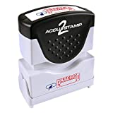 ACCU-STAMP2 Message Stamp with Shutter, 2-Color, ENTERED, 1-5/8" x 1/2" Impression, Pre-Ink, Red and Blue Ink (035544)
