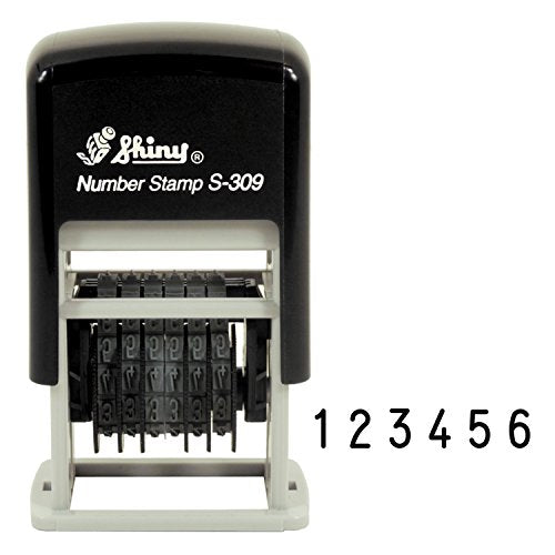 Shiny Self-Inking 6 Band Rubber Numberer - S-309 - BLACK INK (42513-K)