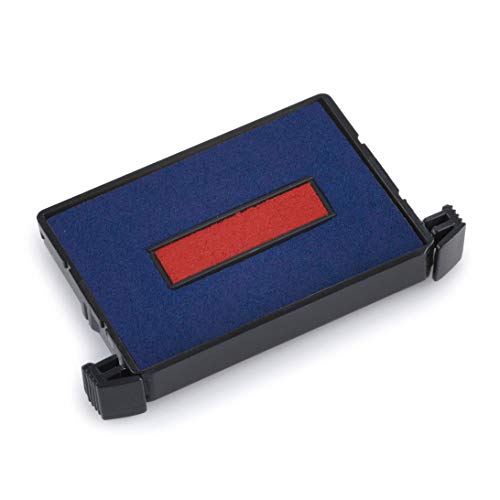 Stamps By SPC // Ideal/Trodat 4750 2-COLOR Replacement Pad // BLUE TEXT-RED DATE // Perfect For All Ideal/Trodat 4750 2-COLOR Self-Inking Stamps! - Extend Stamp Life Or Change Ink Color!