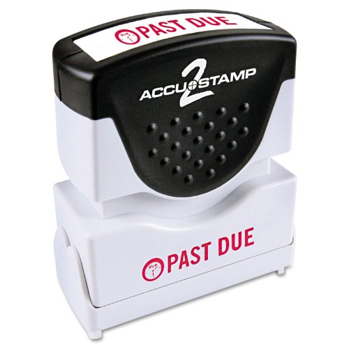 PAST DUE- Accustamp Self-Inking Stock Message Rubber Stamp