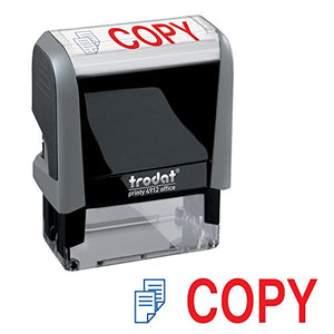 Copy Trodat Printy 4912 Self-Inking Two Color Stock Message Stamp