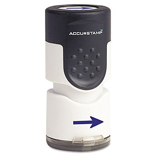 COSCO Accustamp Pre-Inked Round Stamp with Microban, Arrow, 5/8